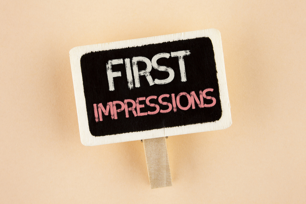 Sign that reads 'First Impressions' about sewer line inspection.