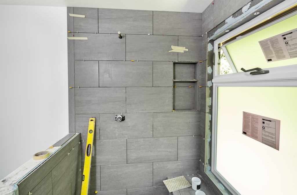 Shower in process of a remodel. | Bathroom Remodeling Services
