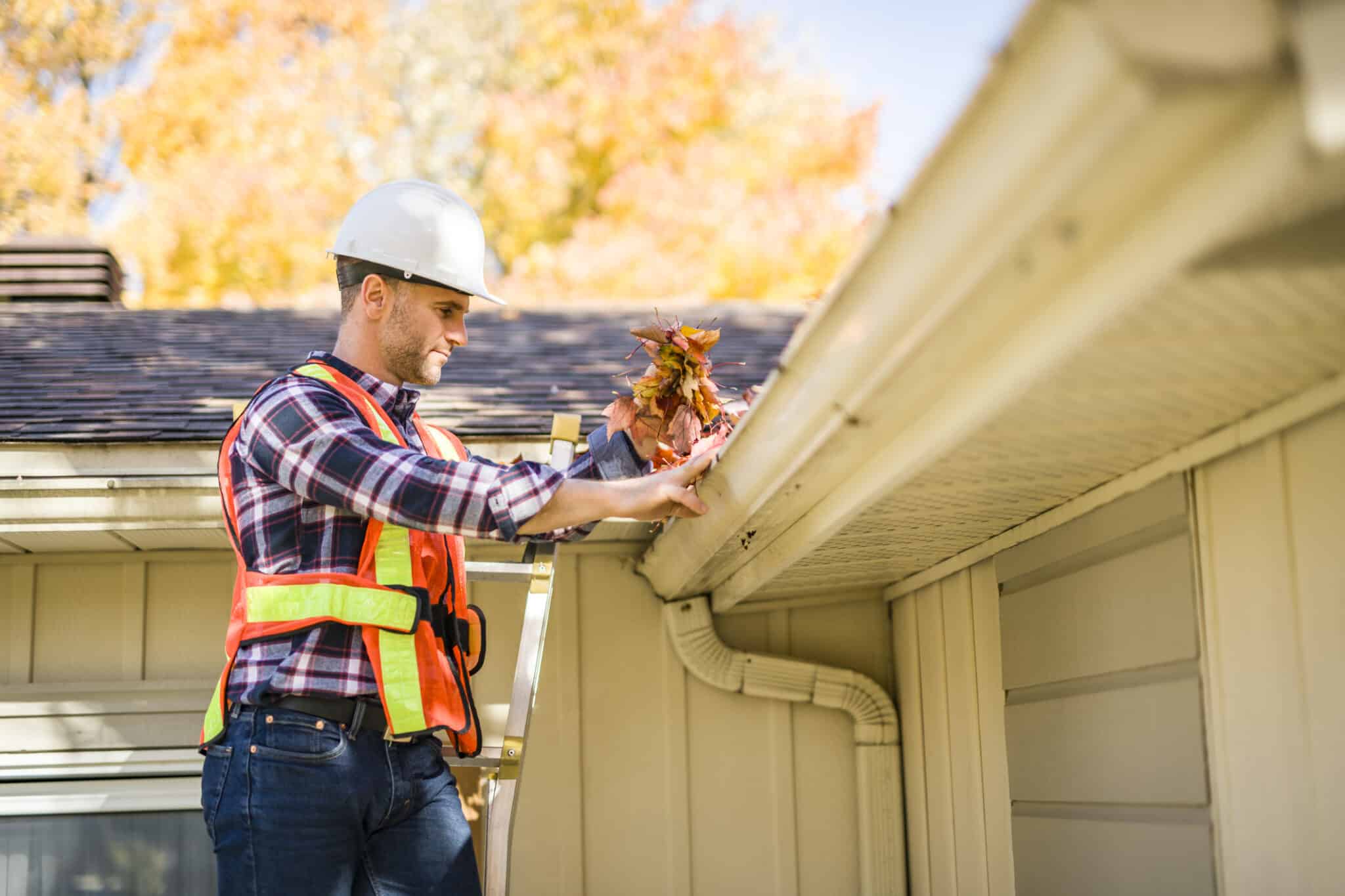 Regular cleaning and inspection of gutter and downspouts, Blocked Downspouts.