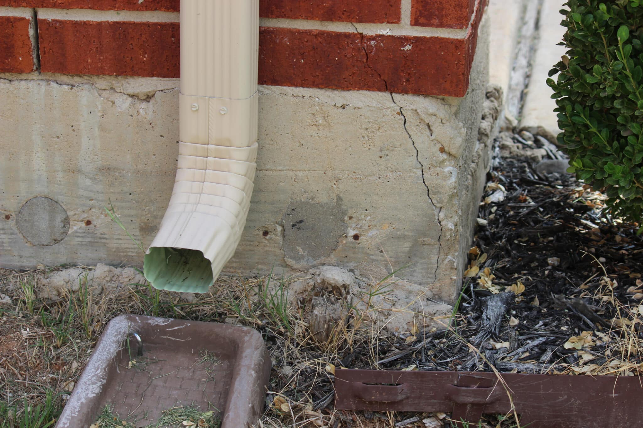 Foundation problem, Blocked Downspouts.