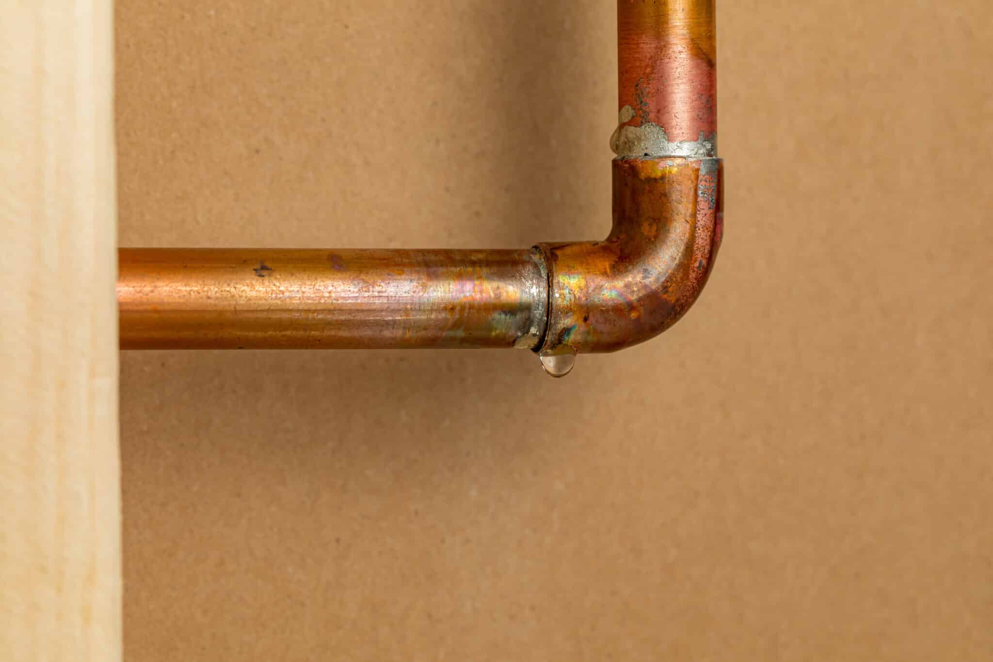 Copper plumbing pipe leaking, Pressure Regulator Valve.