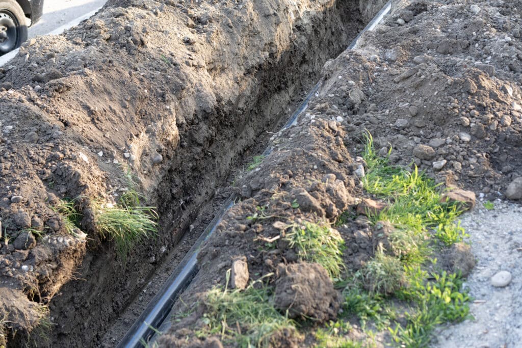 Root intrusion barriers protect sewer laterals.
