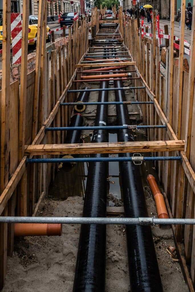 Trench shoring options for plumbing digs in Damascus MD.