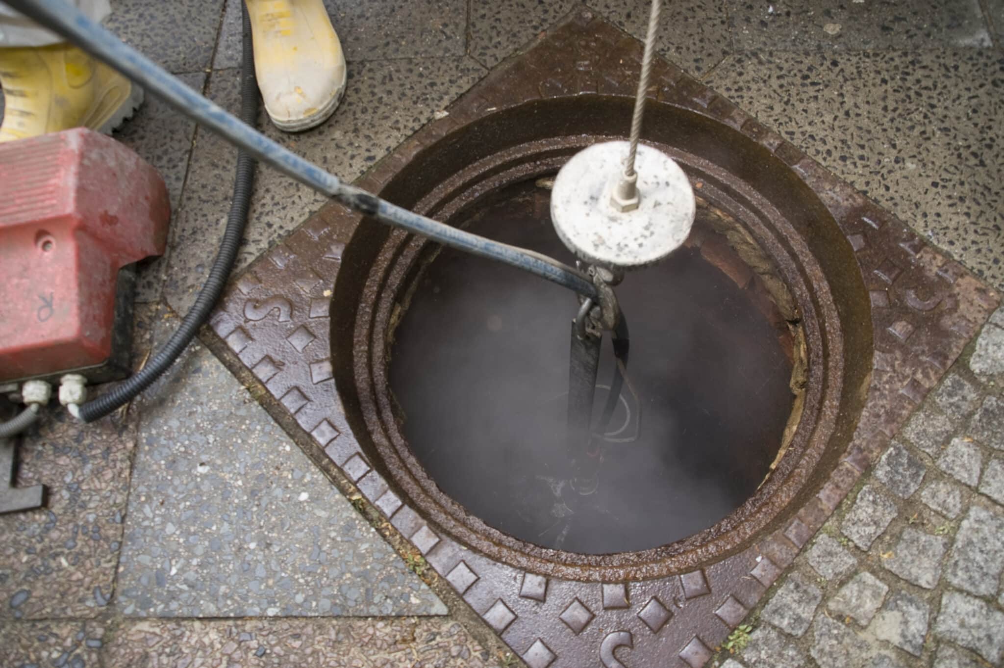 Smoke testing used in sewer gas diagnostics to detect plumbing leaks